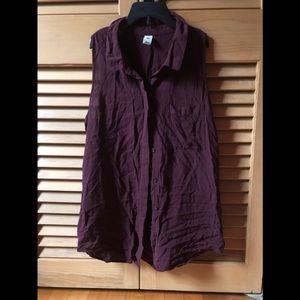 Old Navy Maroon Tank Top Small
